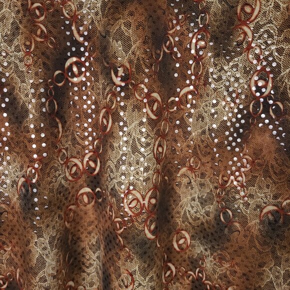 Vintage Brown Eclectic 90s Patterned Whimsigoth Top - Picture 2 of 7